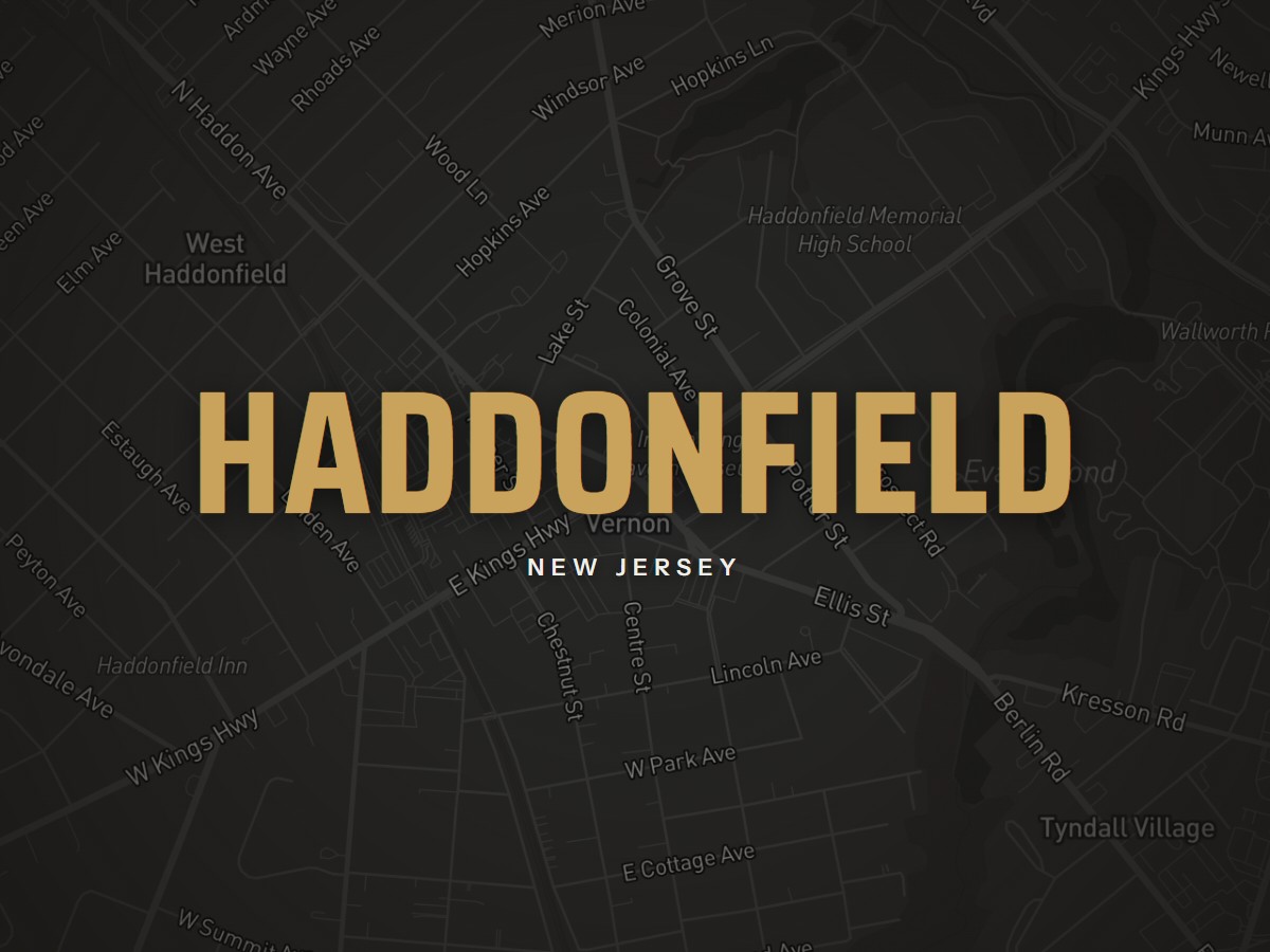 Map of Haddonfield, New Jersey