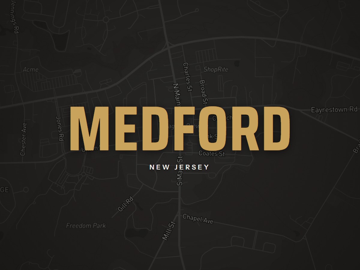 Map of Medford, New Jersey