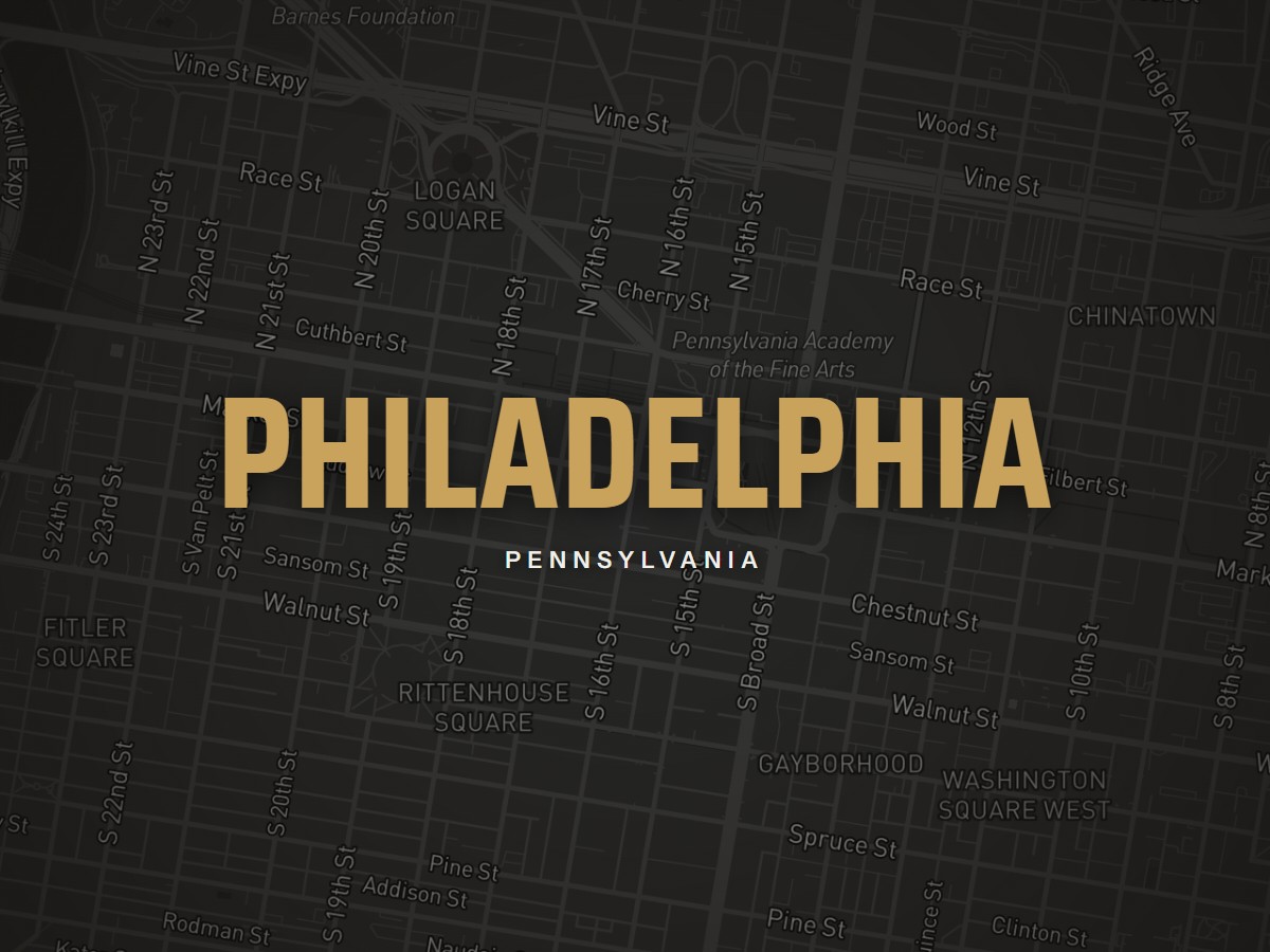 Map of Philadelphia, Pennsylvania
